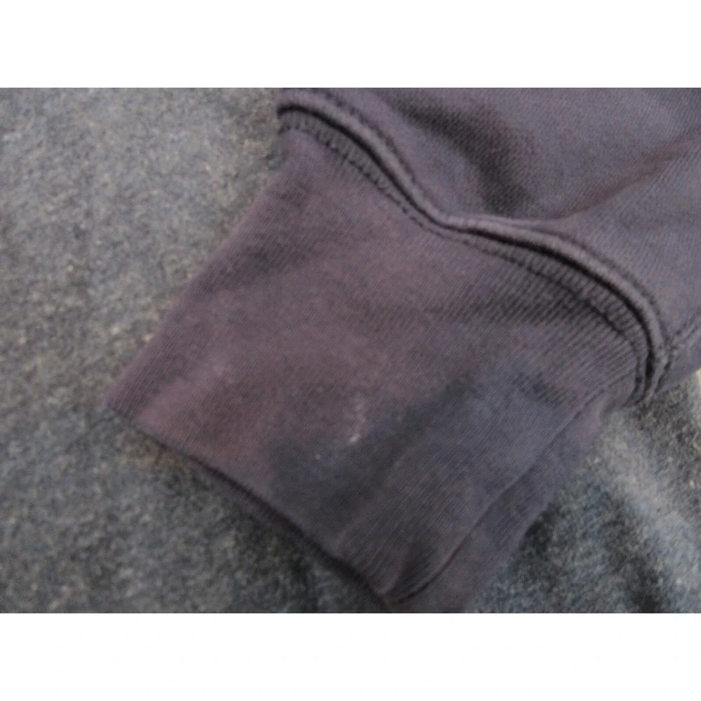 J Crew Sweatshirt Mens Medium Blue Vintage Fleece Full Zip Mock Neck Pockets